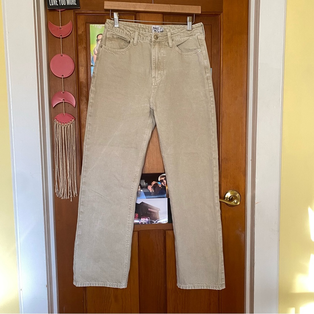 Princess Polly Light Tan Denim Jeans